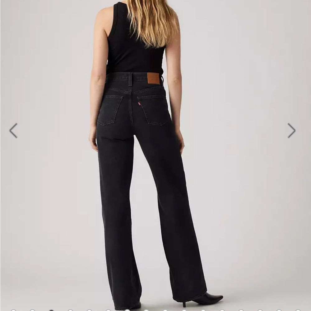 Levi’s ribcage Black Wide-Leg Jeans